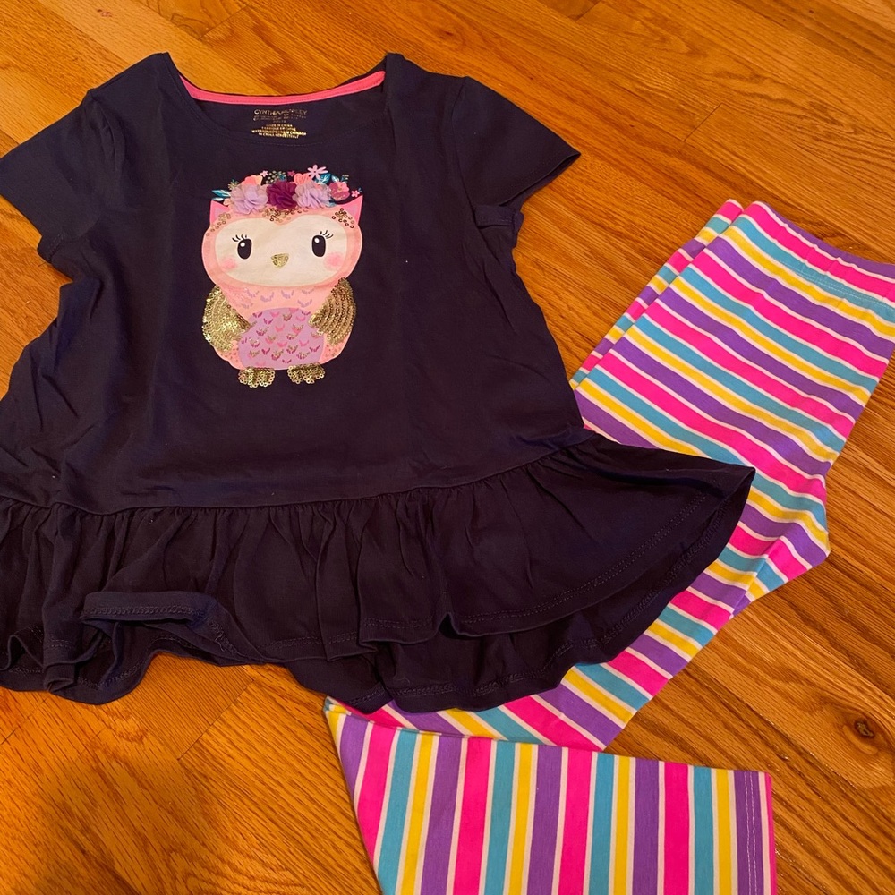 Owl shirt with matching leggings